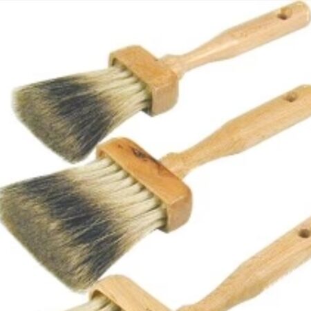 Badger brush, silver tip, softener